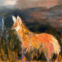 Fox, 20x20, oil on canvas