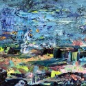 Sky Meets Land, 12x16, oil on canvas