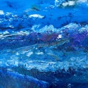 Blue Trees Sunset, 8 x 10