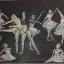 Dancers on Stage, 24 x 30