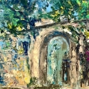 Green Door in Provence, 9x12, oil
